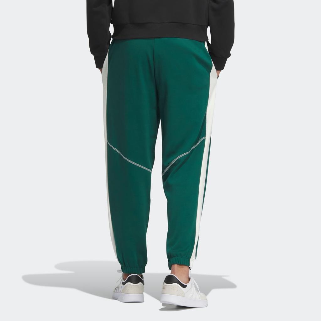 Adidas Color Block Striped Jogger Pants Men Bottoms Forest-Green IK3444