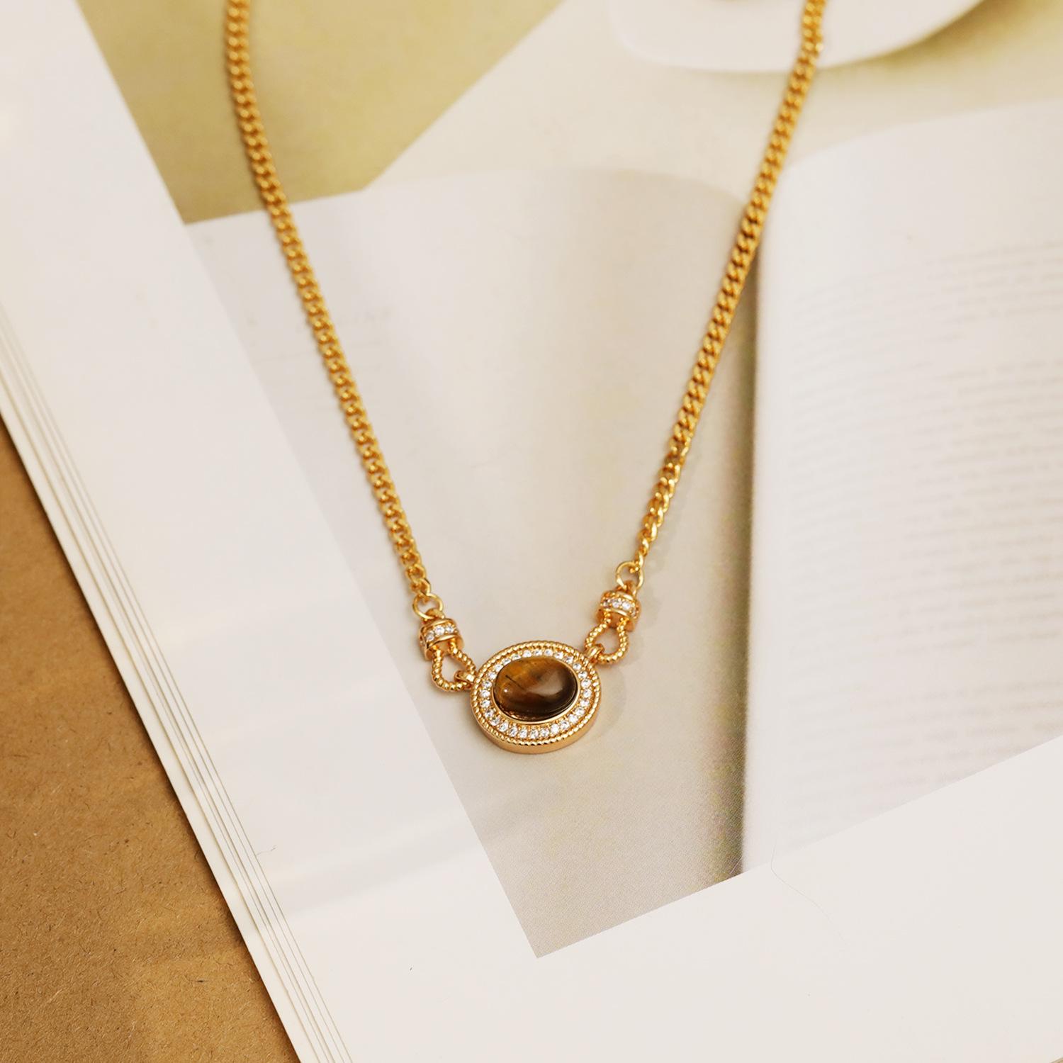 

Подвеска «Тигровый глаз»: Винтажное ожерелье-свитер в гонконгском стиле с модной индивидуальностью и высококлассным темпераментом.