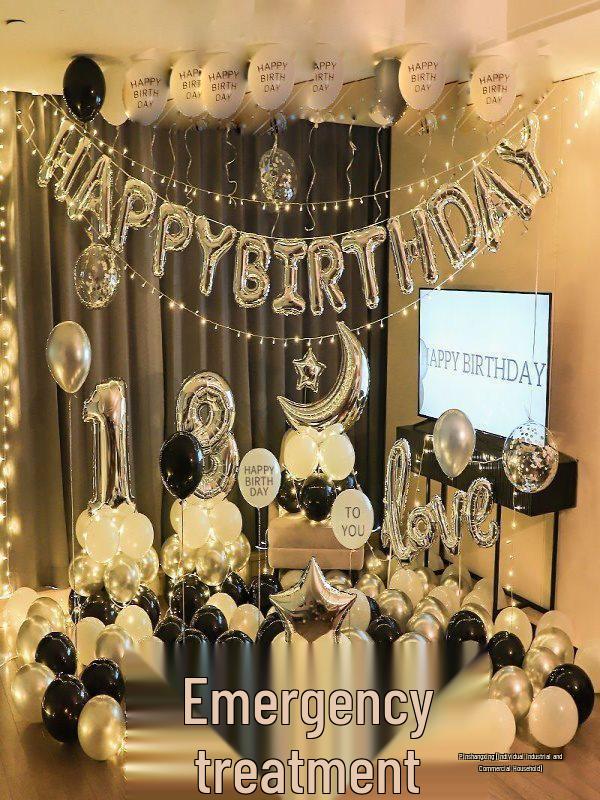 18th Birthday Party Decoration Set - Balloons & Backdrop for Boys and Girls