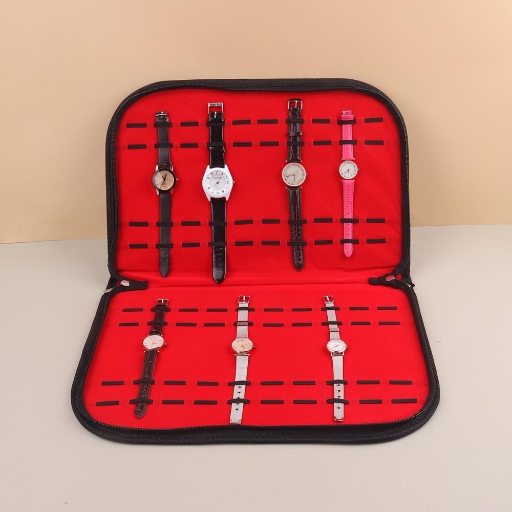 20 Slot Watch Travel Case Pouch Leather Watch Storage Bag  Exhibition