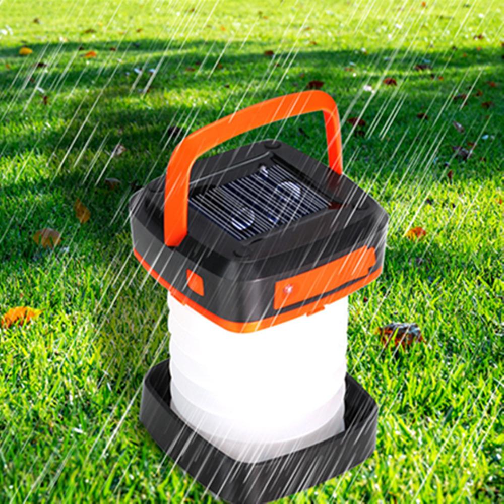 Solar Rechargeable LED Flashlight Power Camping Tent Light Torch Lantern Lamp