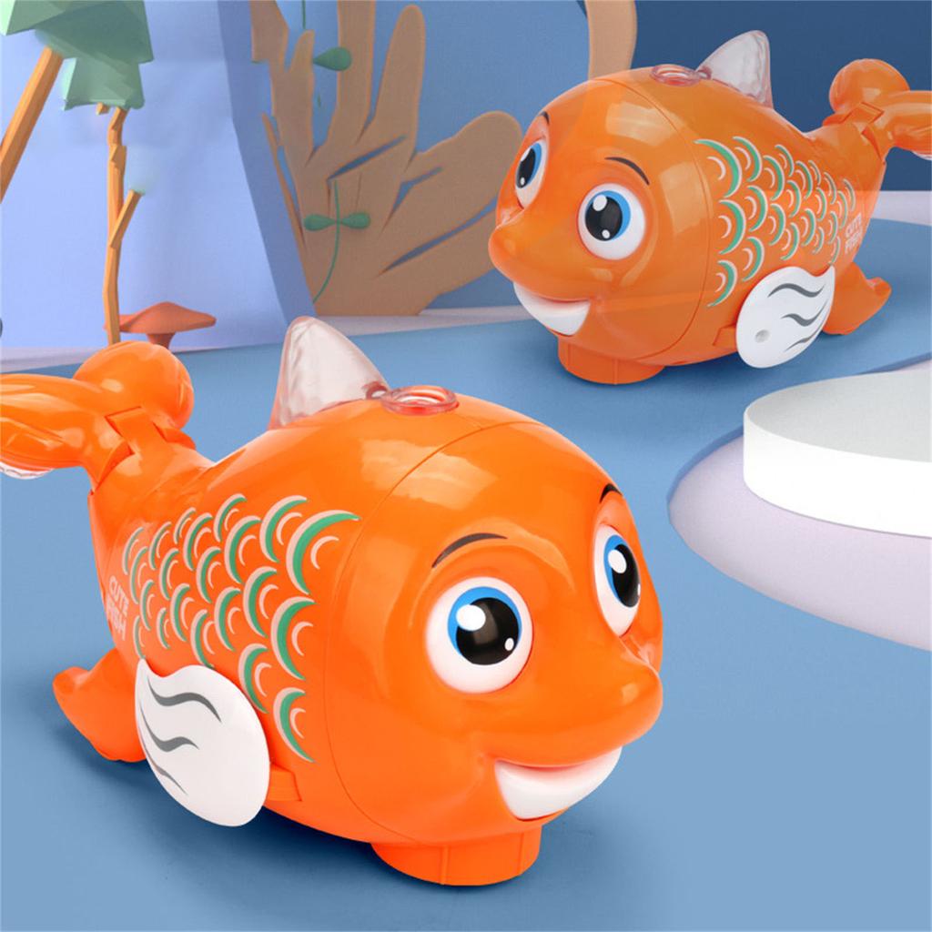 Electronic Dolphin Floating Ball Universal Wheel Toy Cartoon Children Interactive Educational Appease Toy for Infant