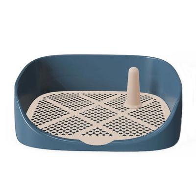 Plastic Dog Potty Tray Heightened Fence Mesh Grid Panel Puppy Urinary Trainer With Pillar Portable Pet Training Toliet Cat