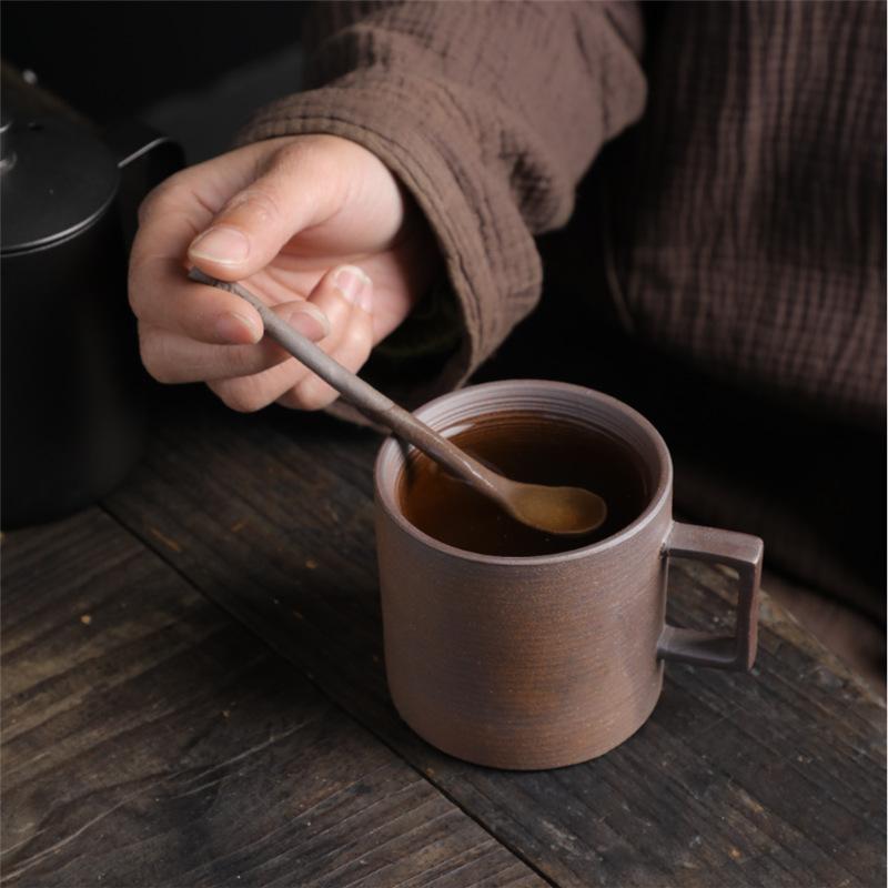 Cupa Ceramică Retro Cupă de Cafea de Capacitate Mică Ceramică Brută Cupă de Apă pentru Birou Cupă Ceramică Japoneză Simplă