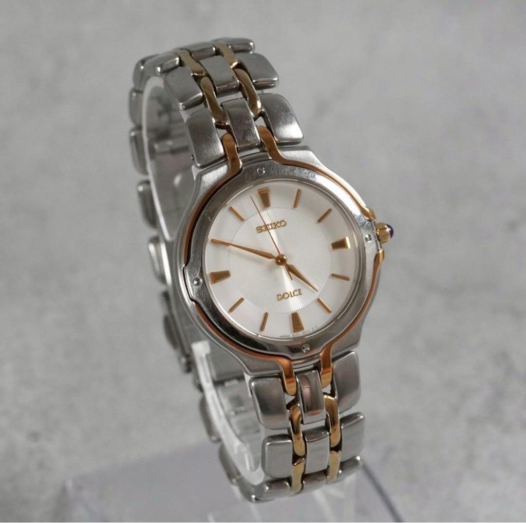 [USED] SEIKO Dolce 8J41-6150 Stainless Steel Gold Combination Watch, Working