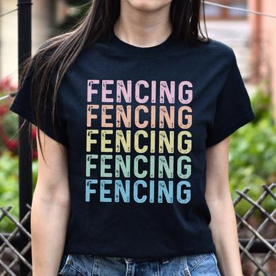Fencing Unisex Shirt, Fencer Tee Black S-2XL