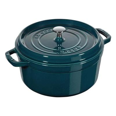 Round Cast Iron Cocotte - STAUB - Round Cast Iron Cocotte - 26 Cm - 5.25 L - Compatible with All Heat Sources (don't Induction)