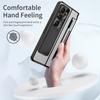For Samsung Galaxy Z Fold 8 Ultra /7 6 5 4 3 Transparent Plating PC Hinge Protect Full Body Cover Stand Case With Tempered Glass