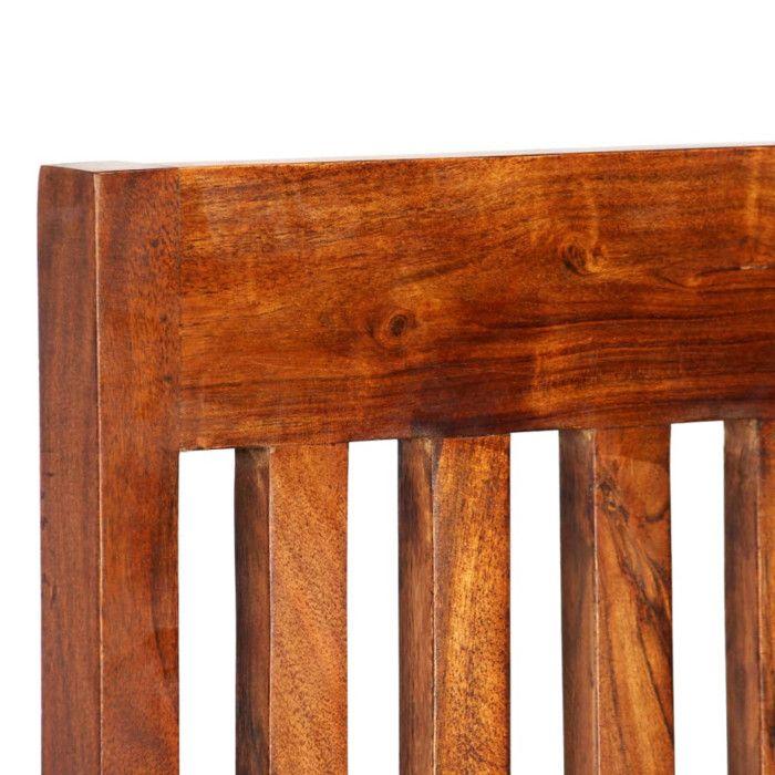VidaXL 4x Chaises de Salle à Manger Bois Massif avec Finition Sesham Maison 275273