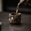 100ML Dunhuang no phase old rock mud tea cup personal special retro black pottery kung fu tea set Chinese style master cup