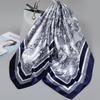 Foulard quadrato in seta stile influencer: Sciarpa da collo da donna alla moda, Sciarpa, Protezione solare, Garza stampata, Accessorio per abbigliamento professionale
