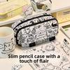 Hello Kitty And Capybara Canvas Storage Bag With Flip Cover For Stationery And Office Supplies