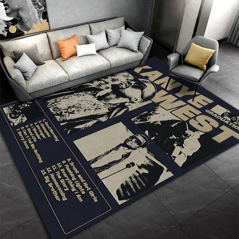 Kanye Album Cover Rug Design suitable as a non-slip mat for the living room or bedroom sofa