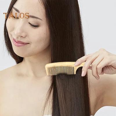 Natural Bamboo Wide Tooth Hair Comb for Women Men Anti-Static Afro Fork Comb Detangler Brush for Curly Straight Wet Dry Hair Prevents Breakage