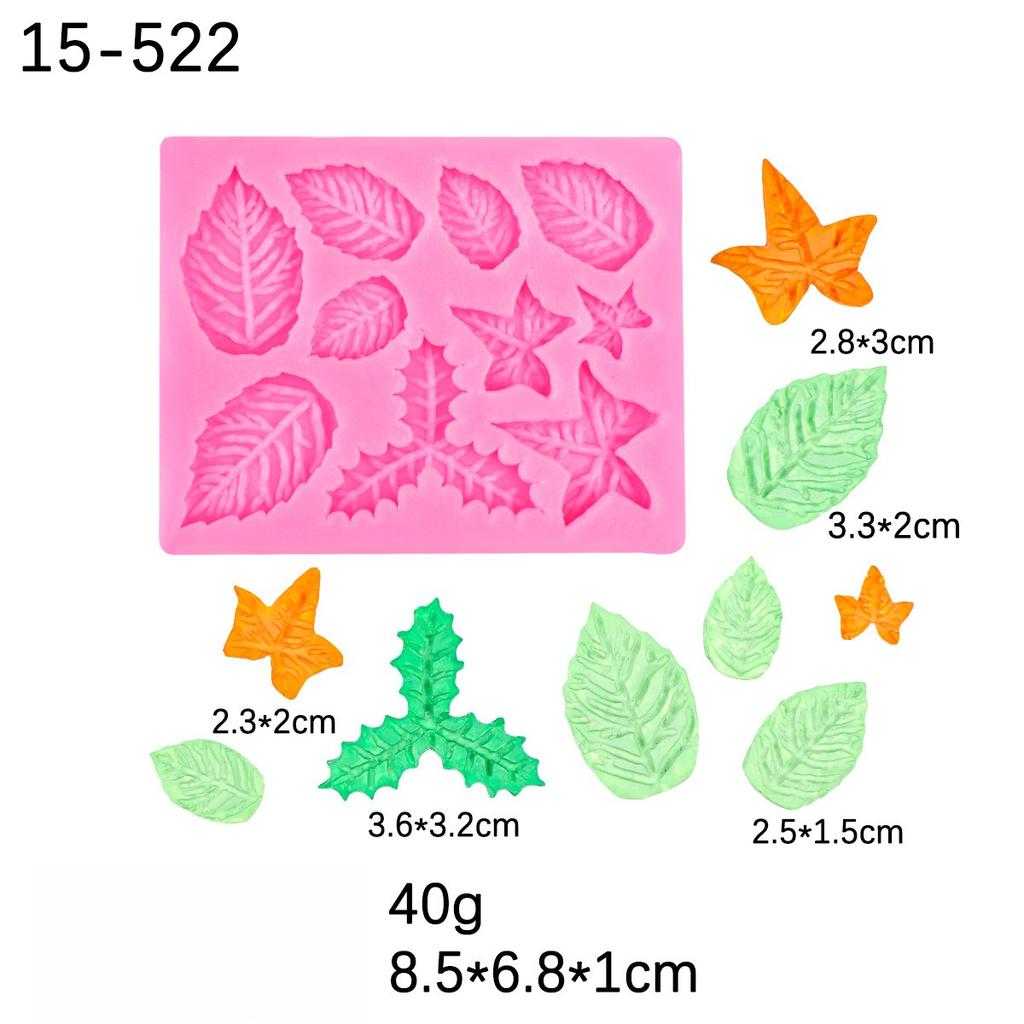 Candy Mold, DIY Cake Decorating Tool, Rose Flower & Leaf Cupcake Decoration Fondant Chocolate Mold