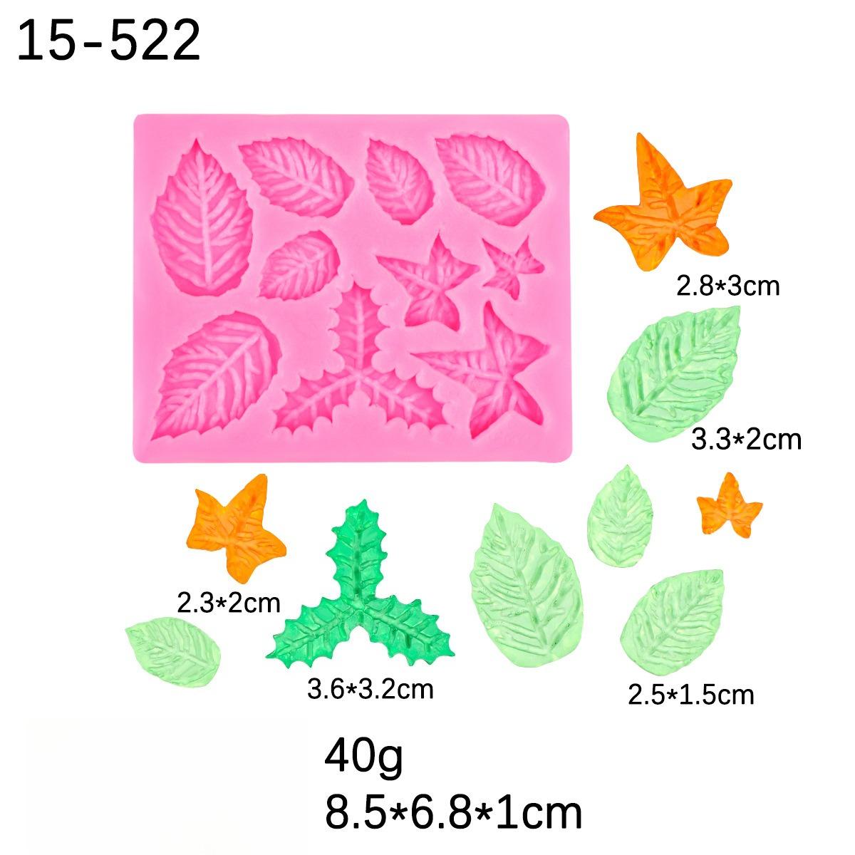 Candy Mold, DIY Cake Decorating Tool, Rose Flower & Leaf Cupcake Decoration Fondant Chocolate Mold Leaf Mold розовый