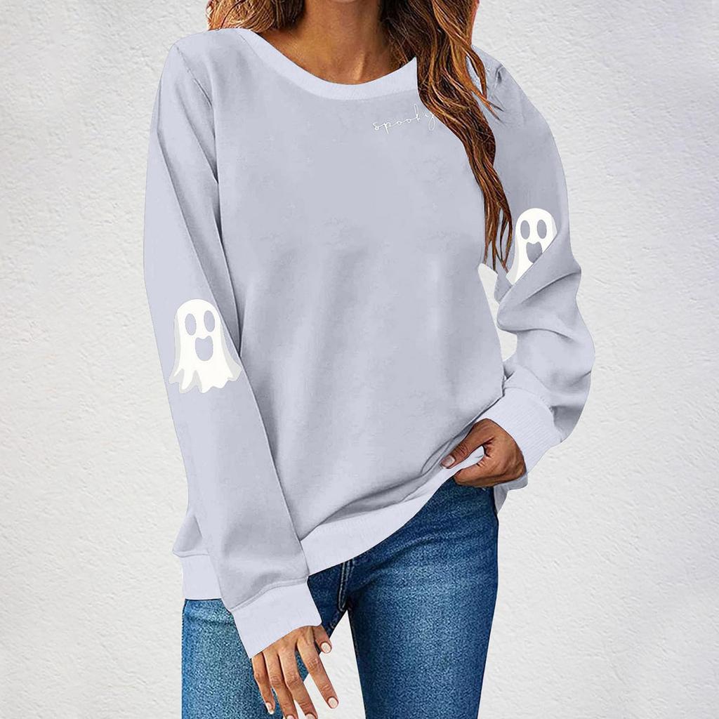 Women Tops Women's Long Sleeve Sweatshirt Casual Crewneck Loose Fit Pollover Fleece Tops
