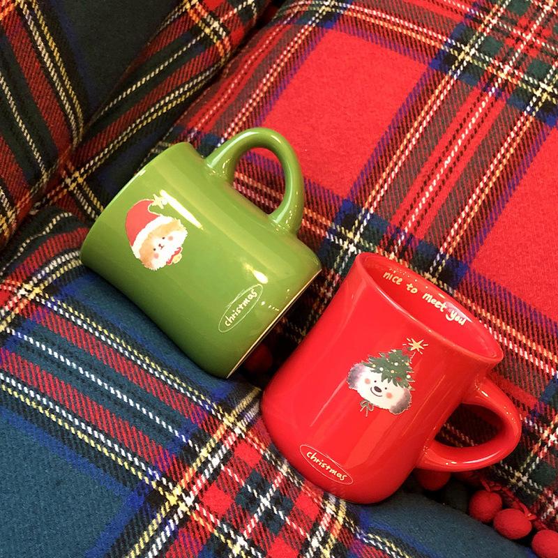 Christmas Cute Pet Mug Souvenir Gift High Looking Ceramic Cup Gift Box Water Cup Festival Event Gift