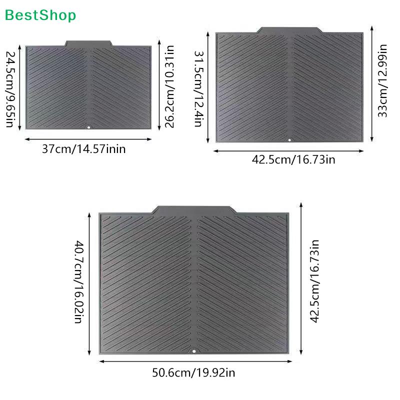 Silicone Dish Drying Mat - Waterproof Kitchen Countertop Mat, Heat-Resistant Sink Mat for Dishes/Cups