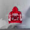 Jacket European and American Kanye retro old hell star 3D printing flame unicorn arm hoodie, sweater