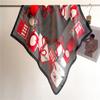 71Cm Travel Thousand Bird Grid Headscarf 71 Square Scarf Silk Scarf X Temperament Scarf Picture Color Matching Simulation Silk Women's Shawl Scarf