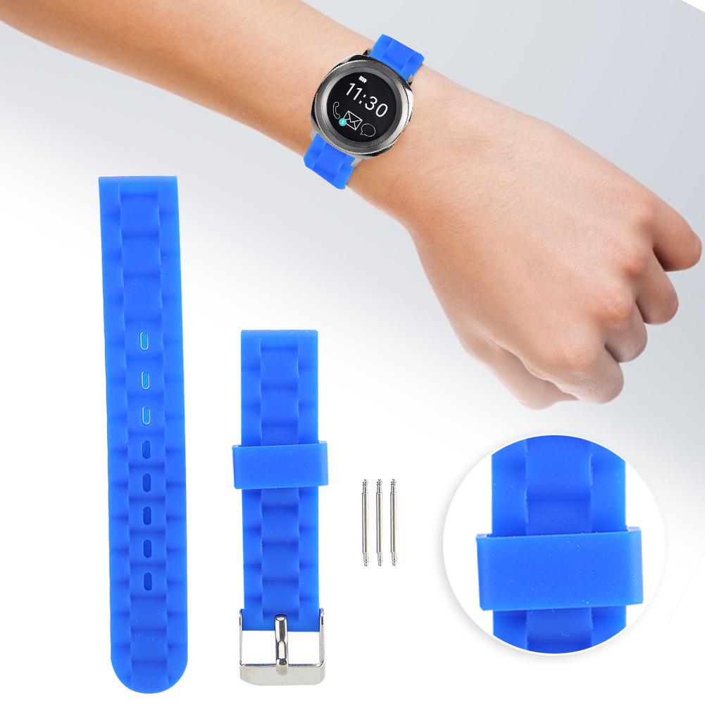 16mm Watch Band Silicone Pin Buckle Watch Strap Sports Wristwatch Accessory