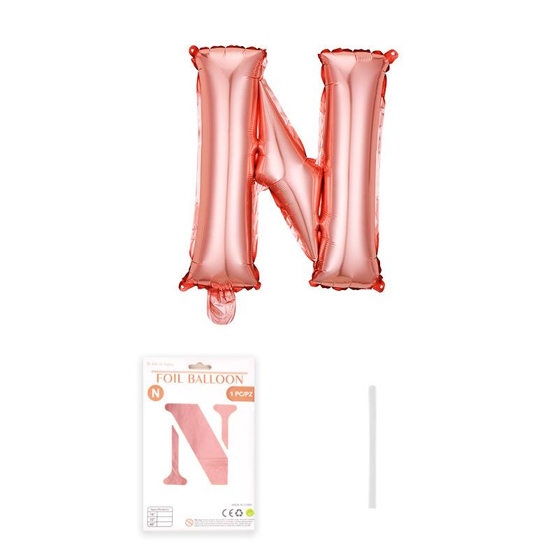 Independent Paper Card Packaging 16-Inch English Letter Aluminum Film Balloon Birthday Party Decoration Arrangement Aluminum Foil Balloon