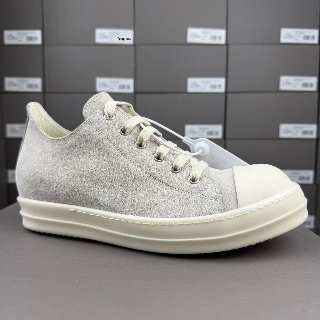 Herren Dark Vollnarbenleder Low-Top Skate-Schuhe - Unisex Klassisch & Trendig
