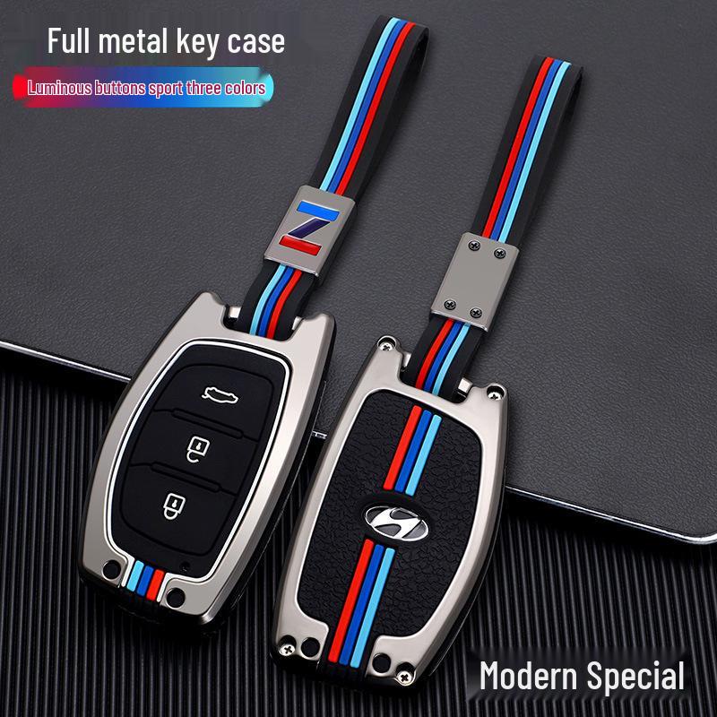 Hyundai Key Case for ix35, Elantra, Langdong, Mingtu, ix25, Sonata - Men's Car-Specific Shell with Buckle