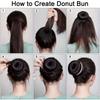 Fashion Elegant Hair Bun Donut Foam Sponge Big Ring Hair Styling Tools Hairstyle Hair Accessories For Girls Women