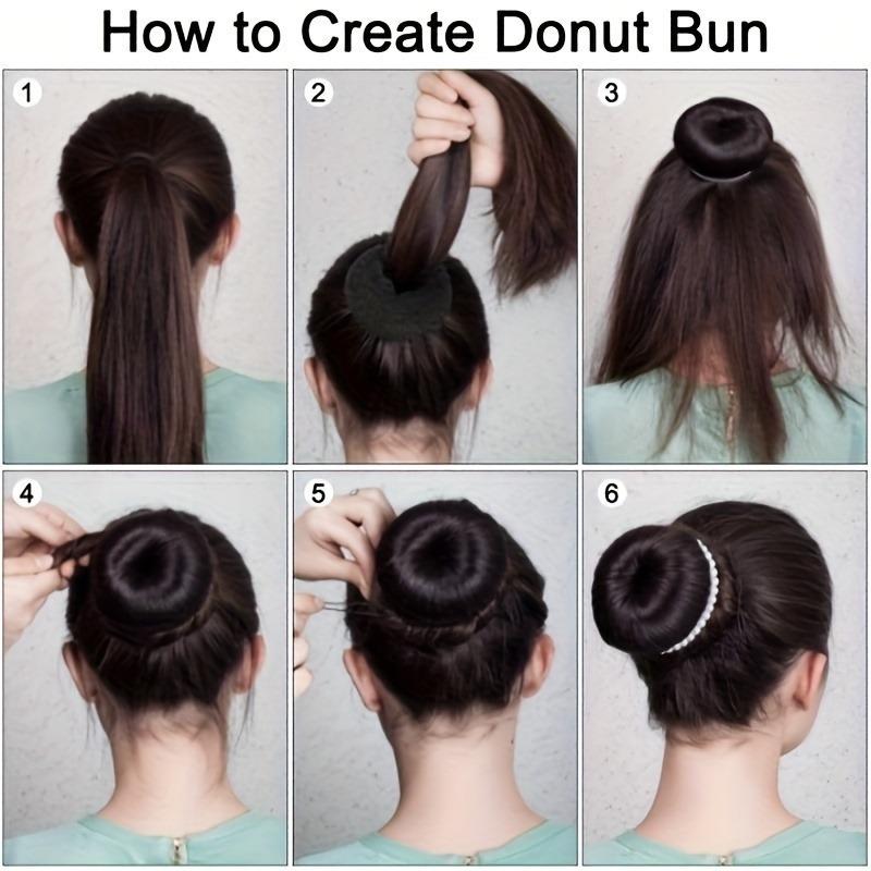 Fashion Elegant Hair Bun Donut Foam Sponge Big Ring Hair Styling Tools Hairstyle Hair Accessories For Girls Women