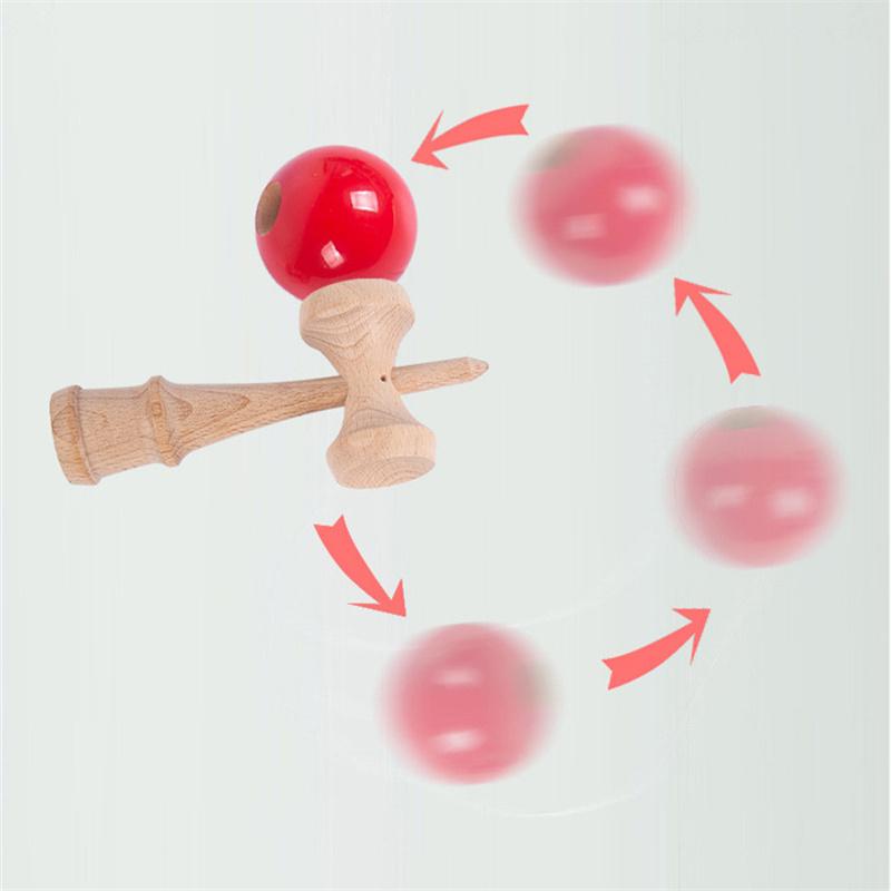 Outdoor puzzle competition skill ball practice hand eye coordination toy Japanese wooden sword ball children's and adult toy