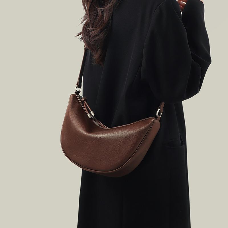 Bag Women's New Women's Bag Summer Leather One Shoulder Crossbody Bag Premium Underarm Dumpling Bag