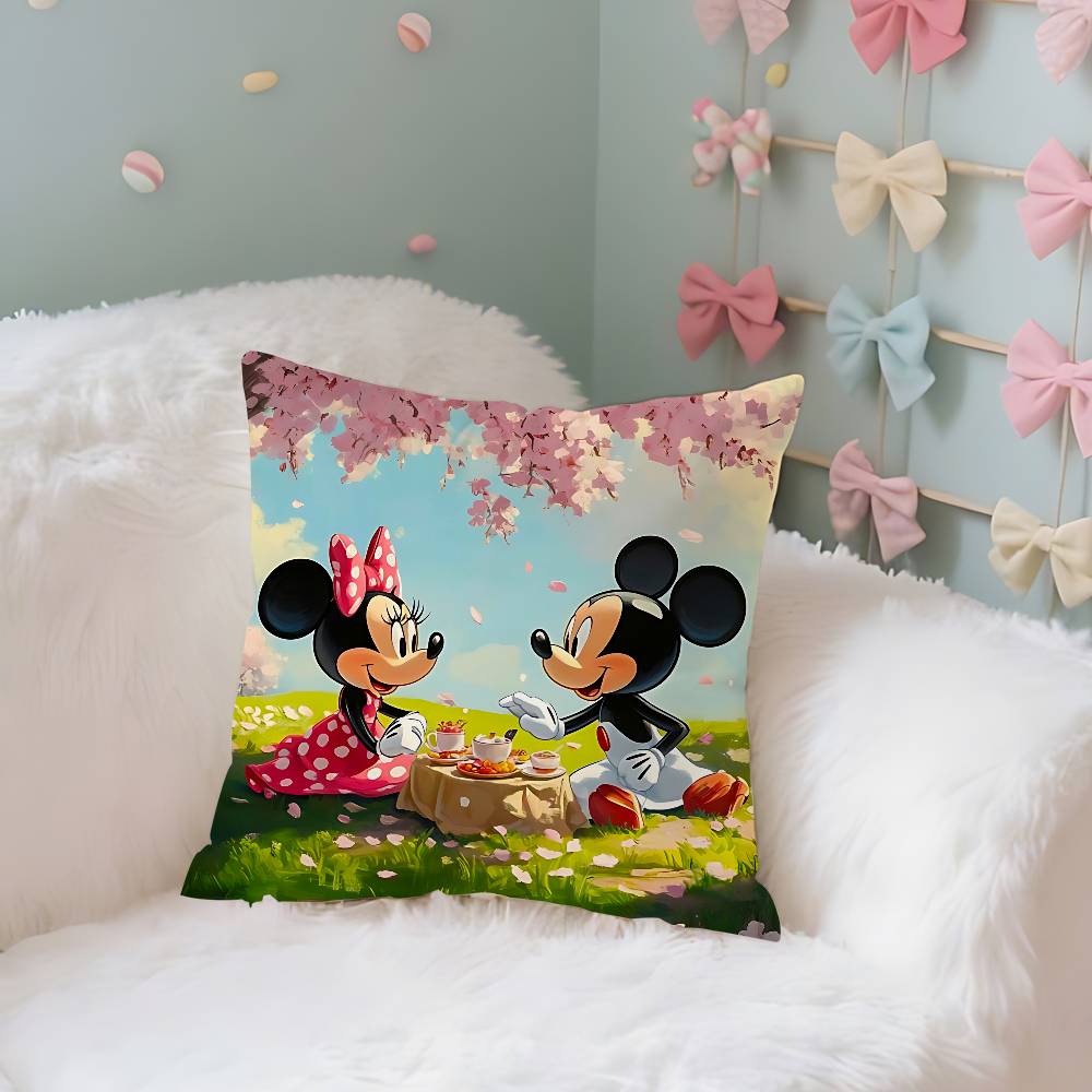 Mickey And Friends Case Plush Fabric Soft Pillowcase Double Sided Print Cushion Cover Household Gifts