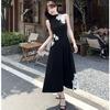 New Chinese Style Retro Lace Embroidered Dress Lace Cheongsam Covering Meat Waist Big Swing Temperament Summer Dress