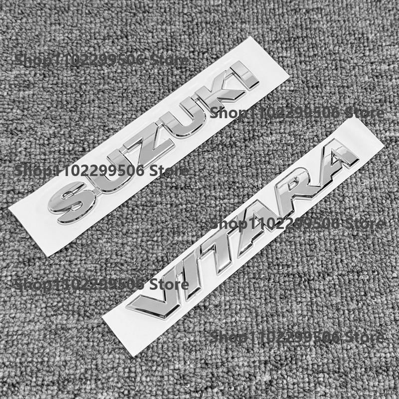 AAGJ1 Pentru Suzuki Vitara Emblema Grilă Față Insignă Portbagaj Spate Crom Argintiu ABS Logo Autocolant Decal Accesorii Exterior Mașină gray
