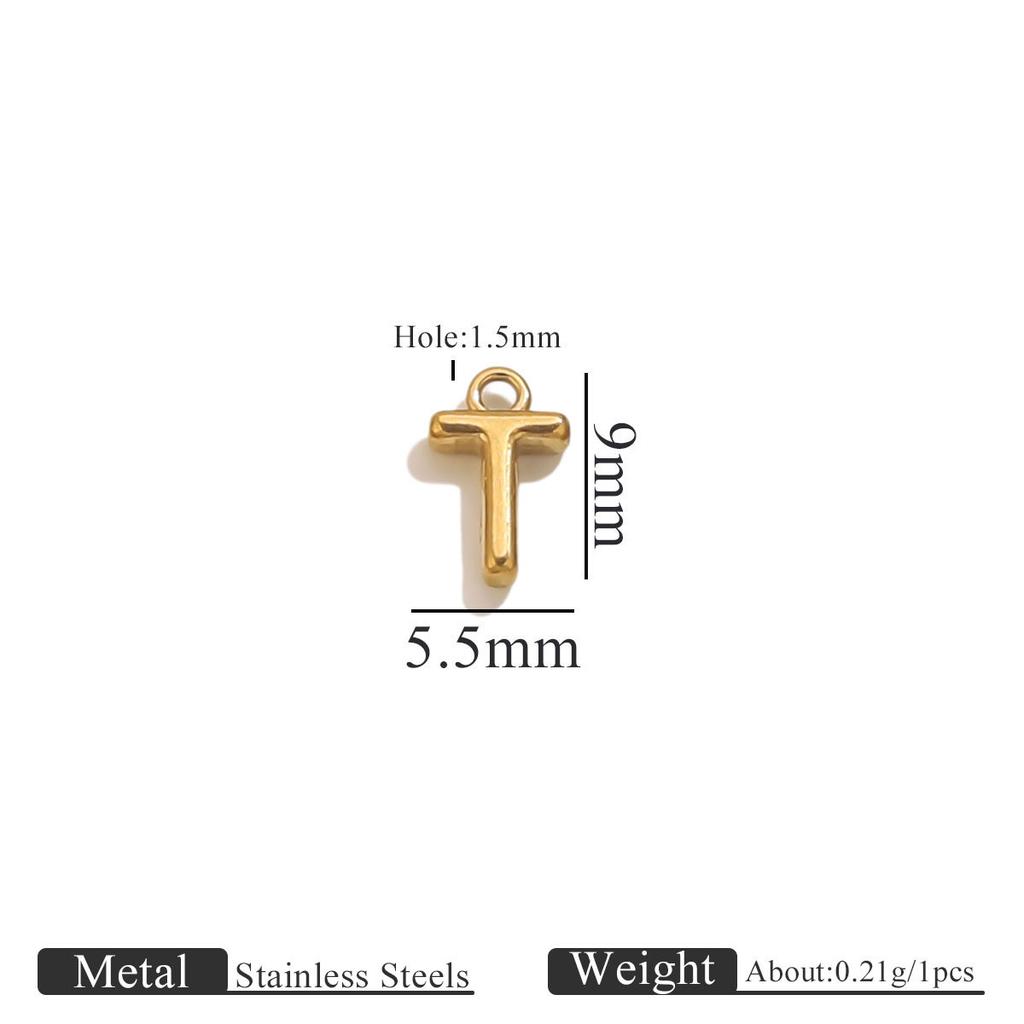 Yori 10pcs/lot Stainless Steel 26 Letters A-Z Mini Ring Letters Diy Handmade Jewelry Making Accessories Wholesale