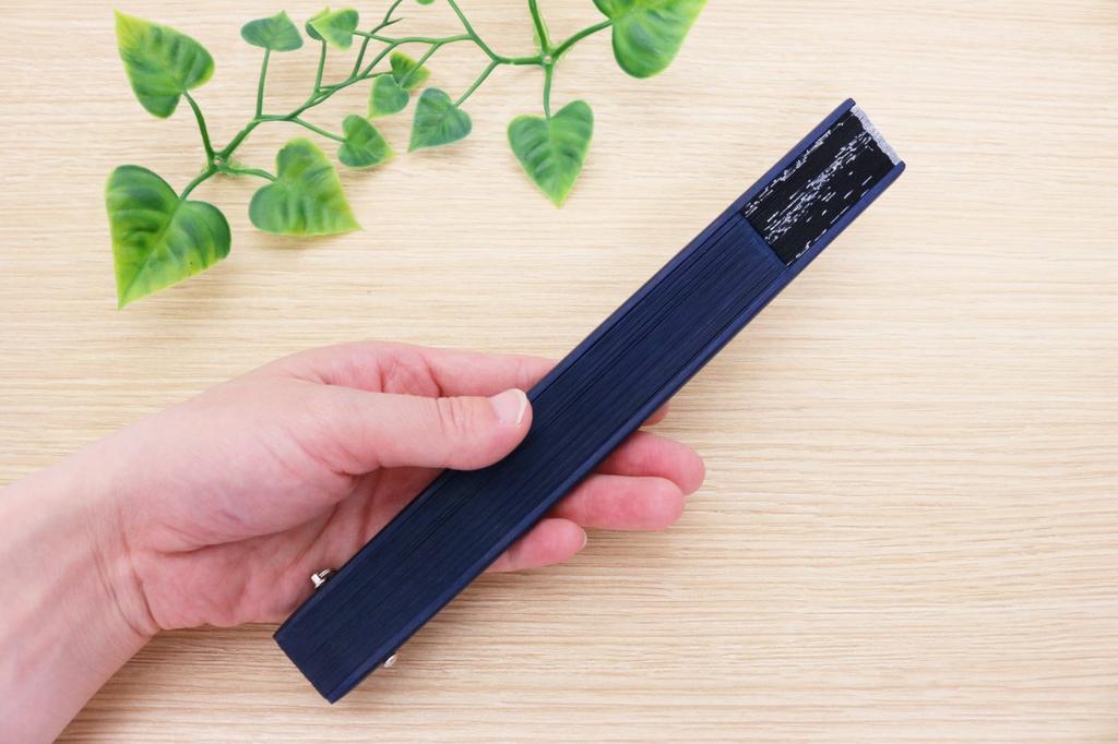 Folding Cherry Blossom 123009 Asahi-O Fan, Design, Black/Navy,