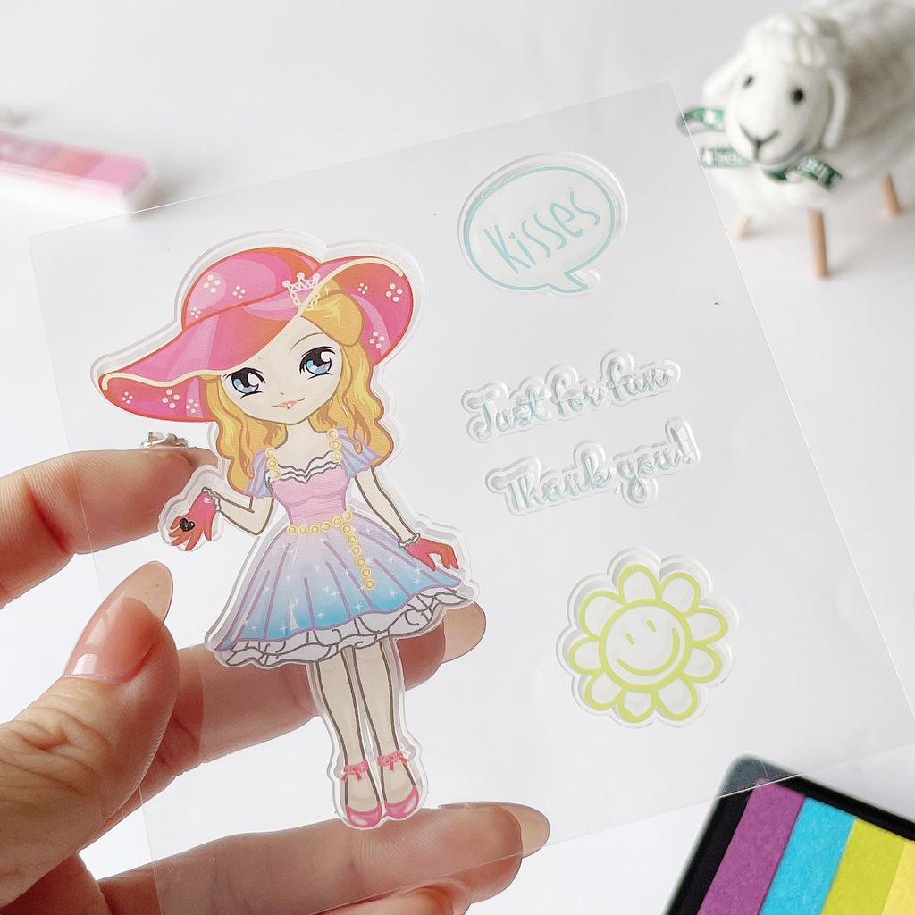Music Girl Transparent Silicone Clear Stamps for Seal DIY Scrapbooking Photo Album Paper Card Animal Party Elephant Tiger 2023