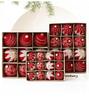 8cm Wine Red Flocked Christmas Ball Ornament for Tree Decoration