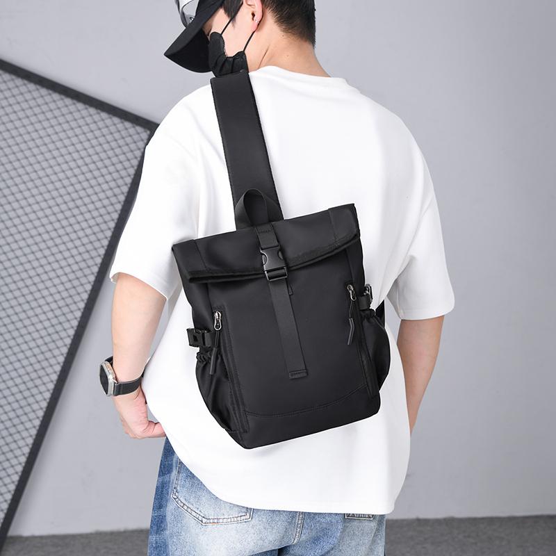 Roll-up Shoulder Bag Men's Travel Outdoor Crossbody Bag Outgoing Chest Bag