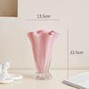 Vaso de Vidro Fosco Floral Li Lang