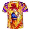 2026 Summer Dragon Ball Z Boys' T-shirt 3D Goku Print Men's Harajuku Fashion Short Sleeve Casual Top Breathable Cool Clothing