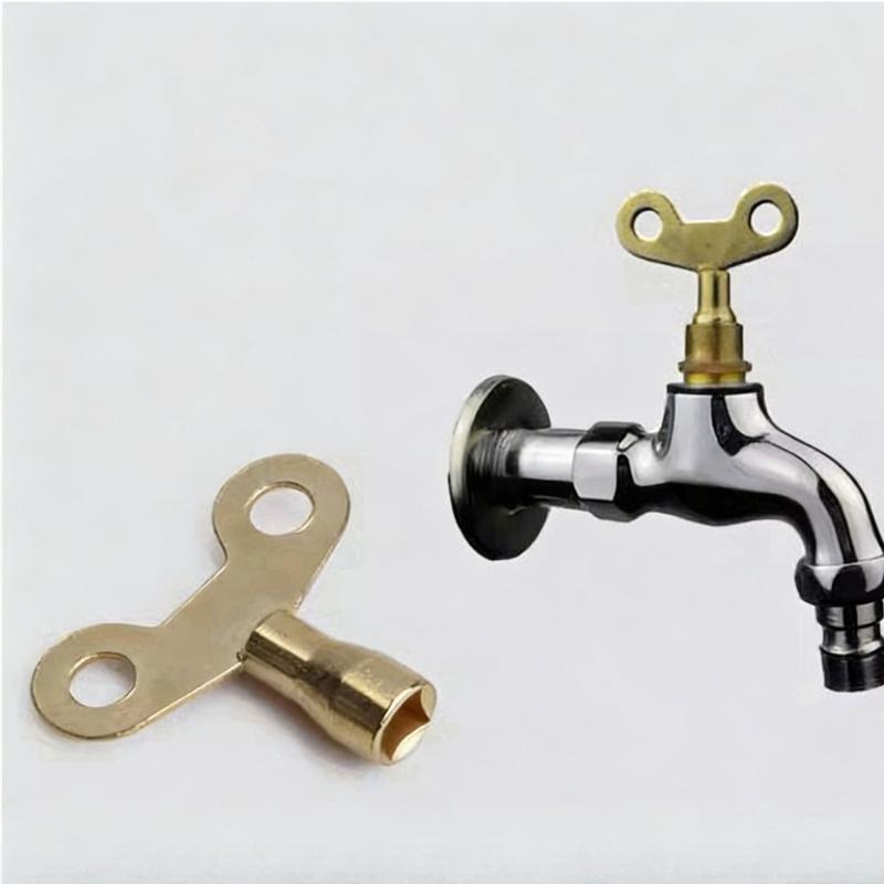 Faucet Key Replacement Square Hole Socket Radiator Plumbing Bleed Key Metal Faucet Accessories Easy to Operate