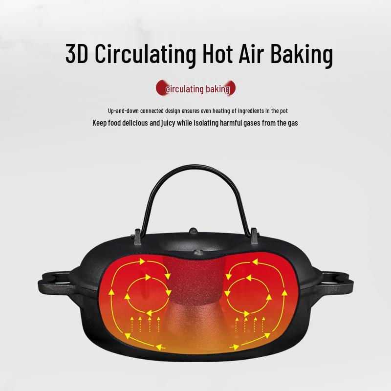Thickened Cast Iron Sweet Potato Roasting Pot - Household Barbecue and Corn Machine