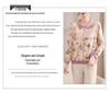 Elegant Floral Long-Sleeve T-Shirt for Middle-Aged & Elderly Women - New Chinese Style Top