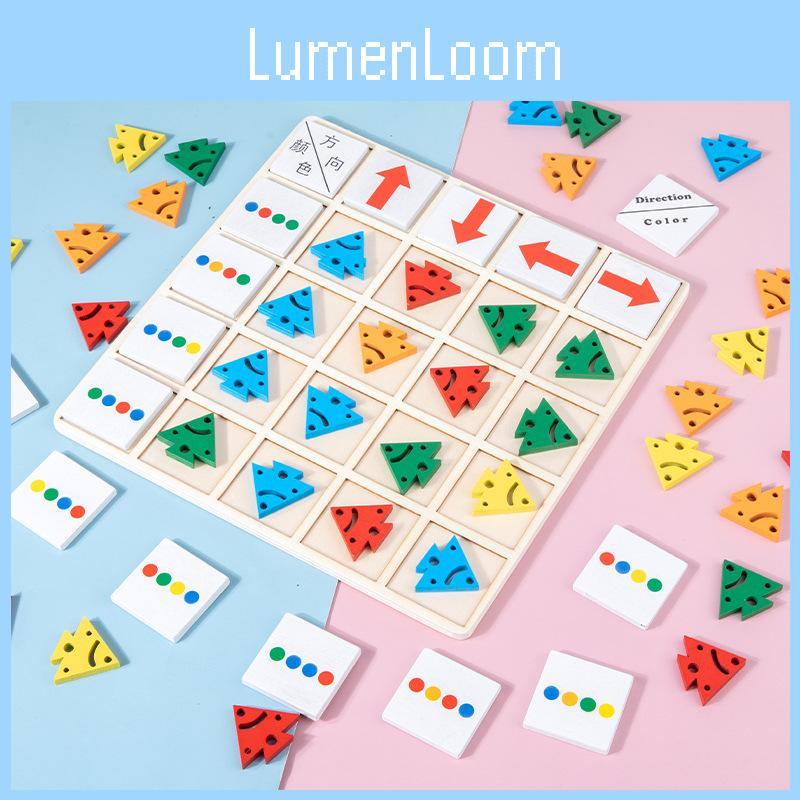 Directional Cognitive Puzzle For Kids Wooden Educational Brain Teaser For Early Learning