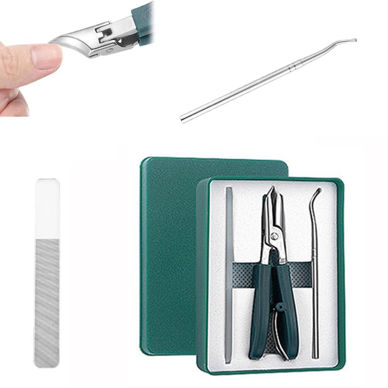 Wide-Jaw Opening Anti-Splash Slanted Nail Clipper Ingrown Nail Clippers Portable Toenail Fingernail Trimmer Set Manicure Tools