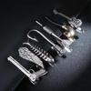 Key Shape Silver Metal Wedding Gifts for Men Necktie Clips Pin Glasses Shape Jewelry Tie Clip