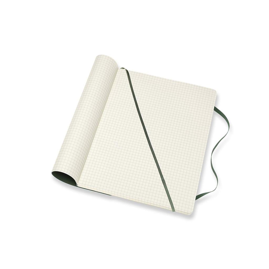 Moleskine Notebook Classic Notebook Soft Cover Grid XL Size Wide X 25cm Myrtle Green QP622K15 (19cm Long)